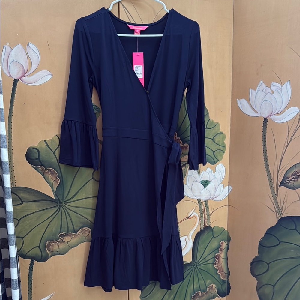 Elegant Navy Lily Pulitzer Wrap Dress